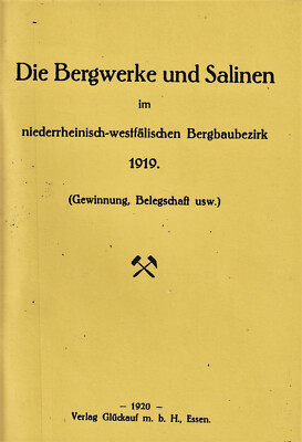 Die Bergwerke und Salinen im niederrheinisch westfälischen Bergbaubezirk 1919
