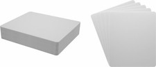 100 7" Record Bin Index Divider Cards - 7"x8-1/2" - White Standard 20mil Thick