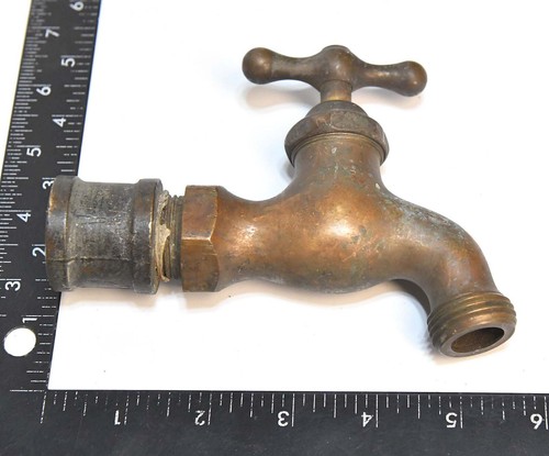 RUBINETTO VINTAGE INDUSTRIALE IN OTTONE RUBINETTO STEAMPUNK - Foto 5 di 8