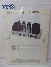 SAMS PHOTOFACT FOLDER MANUAL & SCHEMATIC AMPLIFIER MCGOHAN MODEL WA-312 