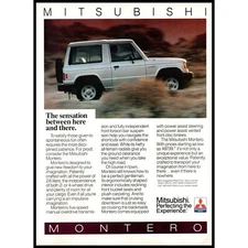 1987 Mitsubishi Montero 2 Door SUV Vintage Print Ad Time Lapse Nature Wall Art