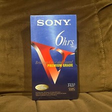 NEW Sealed SONY VHS TAPES 6 HRS Premium Grade T-120VL VHS Blank Tape 