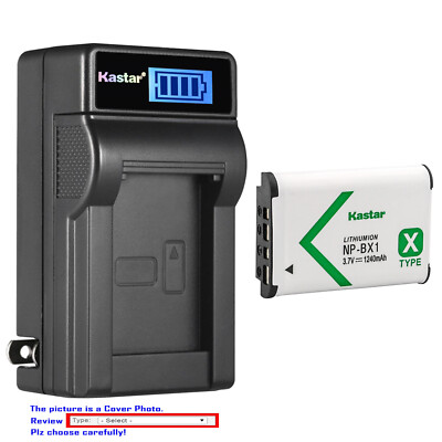 Kastar Battery LCD Wall Charger for Sony NP-BX1 NPBX1 Sony Cyber-shot DSC-RX100
