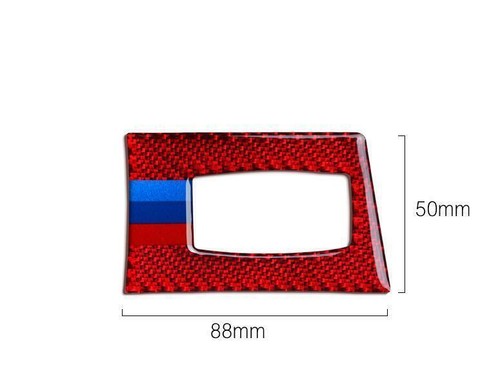 Fit For BMW 3-Series E90 2005-2012 Red Carbon Fiber Key Start Panel Cover Trim - Picture 8 of 8