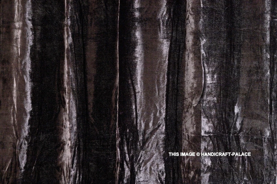 2 панели черные измельченные бархатные затемняющие оконные шторы шторы шторы вкладки верхние балдахины - Изображение 4 из 4