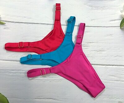 Details about   Victorias Secret New U Front Adjustable Brazilian Swim Bikini Bottom 