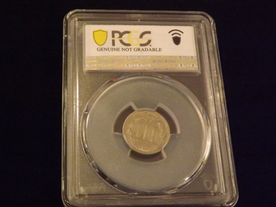 1869 Nickel Three Cent Piece DDO PCGS AU - Image 2 of 2