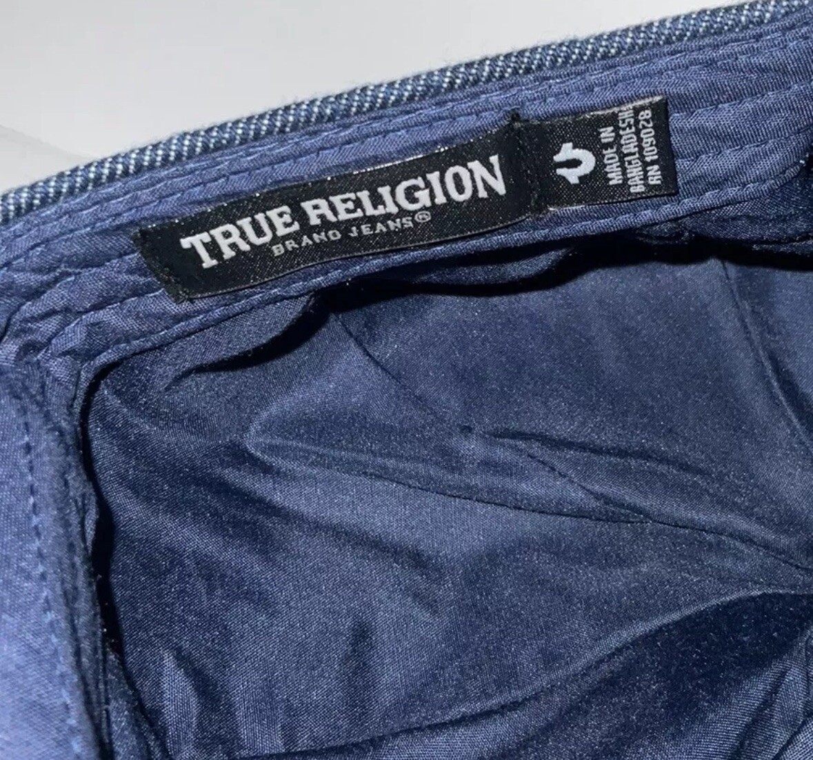 True Religion Horseshoe Logo Newsboy Hat Cap Dark‎ Denim Blue One Size Women True Religion Horseshoe Logo Newsboy Hat Cap Dark Denim Blue  main image 2