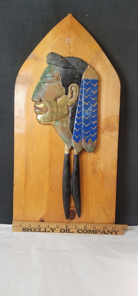 1941 Willard Stone Cast Brass Original Sculpture Cherokee Oklahoma Zink ...