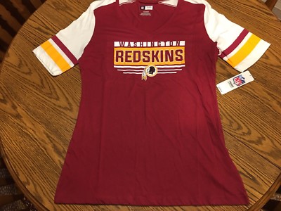 Washington Redskins NFL Women's Graphic V-Neck Maroon T-Shirt