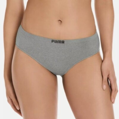 NEW Puma Womens M Seamless Bikini 4 Pack Recycled Nylon Ultra-Stretch H565
