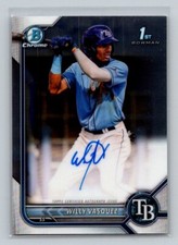 2022 Bowman Chrome Willy Vasquez Tampa Bay Rays #BCP-195