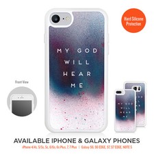 Funda con marco de silicona parachoques My God Will Hear Me para iPhone y Galaxy LG Pixel