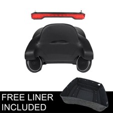 King Trunk Backrest Speakers Brake Tail Light Fit For Harley Touring Glide 14-25