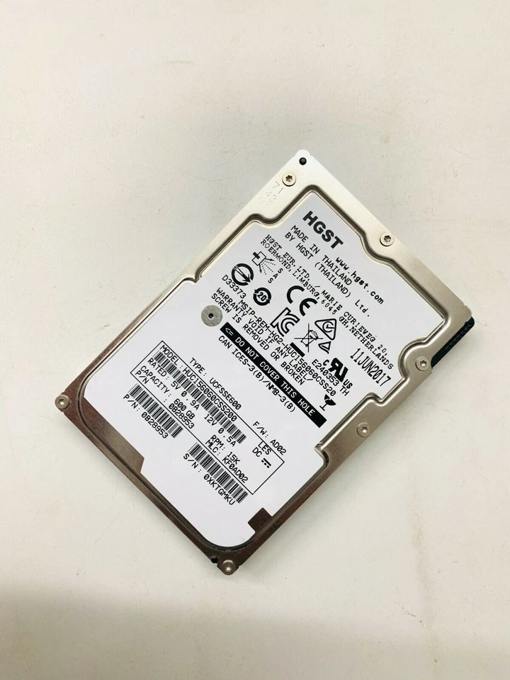 H.G.S.T HUC156060CSS200 600GB 15K RPM 12Gb/s 128MB 2.5" SAS Hard Drive - Image 3 of 4