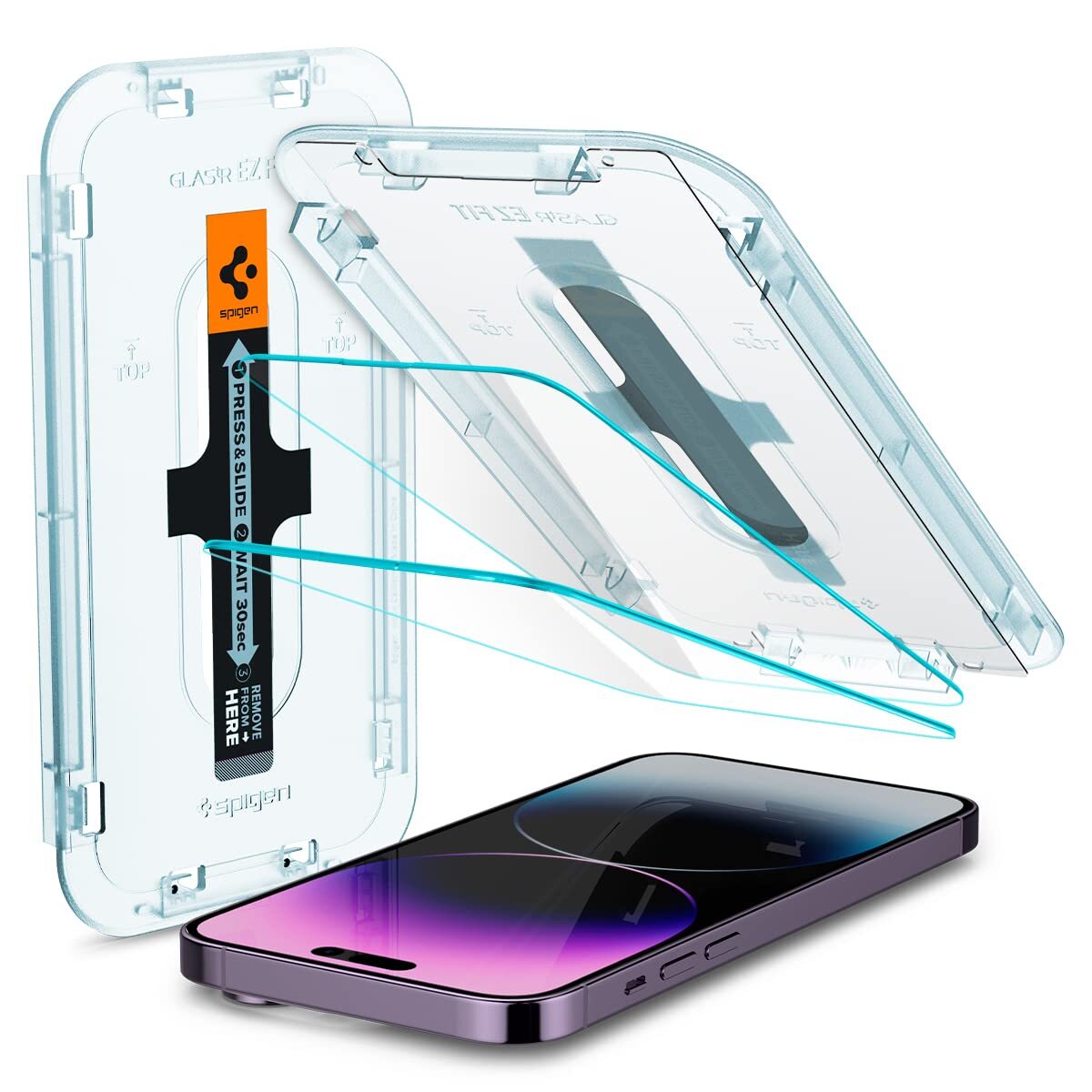 Spigen Glas.tR EZ Fit Vetro Temperato compatibile con iPhone 14 Pro Max 2 Pez...