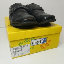 Youth Boys Smartfit Casual Dress Shoes BTS Strap Size 3 Black