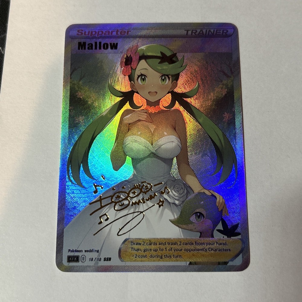 Pokemon Anime Waifu Sexy Doujin ACG Custom Trainer Art card Supparter