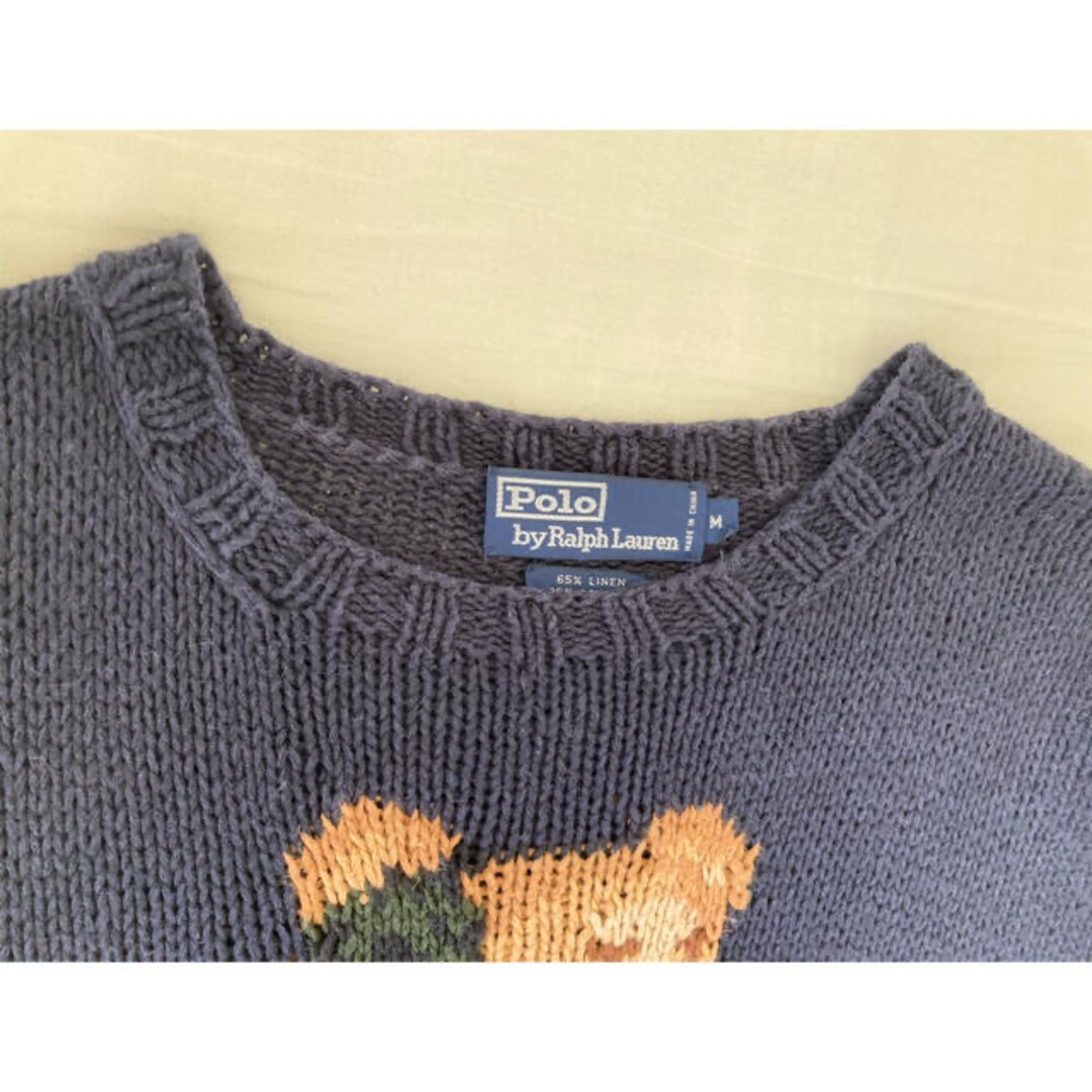 90s Vintage POLO Ralph Lauren POLO BEAR NAVY Nordic Bear