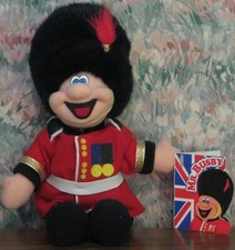 Cheerful Chums Mr. Busby - Mini peluche souvenir garde royale - 10" années 1990 vintage