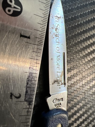 Vintage Case Knife Blade Inscribed “In Search Of More Light “ - Picture 8 of 11