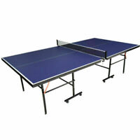 ESPN Official Size 2 Piece 15mm Indoor Quick Match Table Tennis Table, Blue  