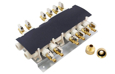 Apollo PEX 6907912CP 12 Port PEX Manifold (3/4-inch Inlets, 1/2-inch Outlets)