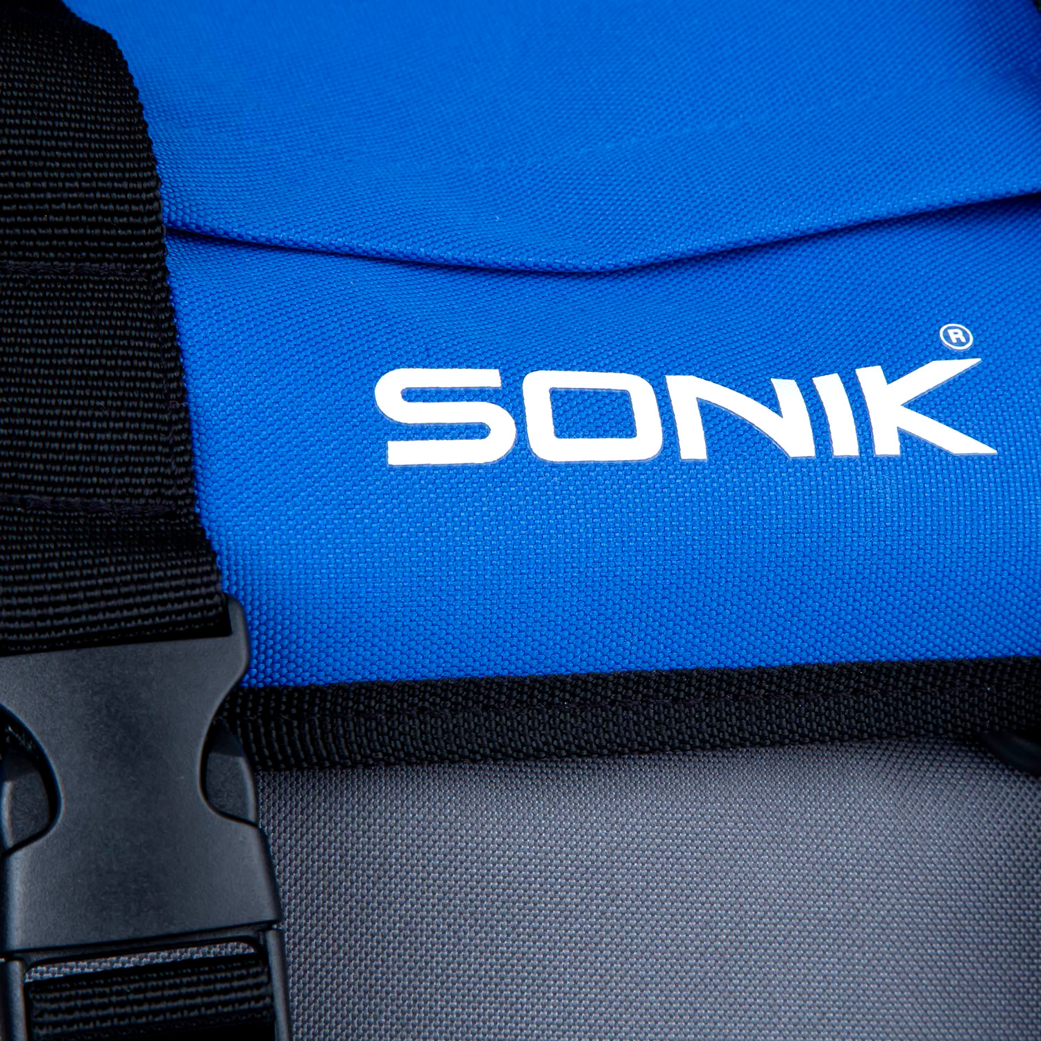 Sonik Sea Fishing Rucksack Backpack Luggage Carryall Sea Beach Pier Boat NEW