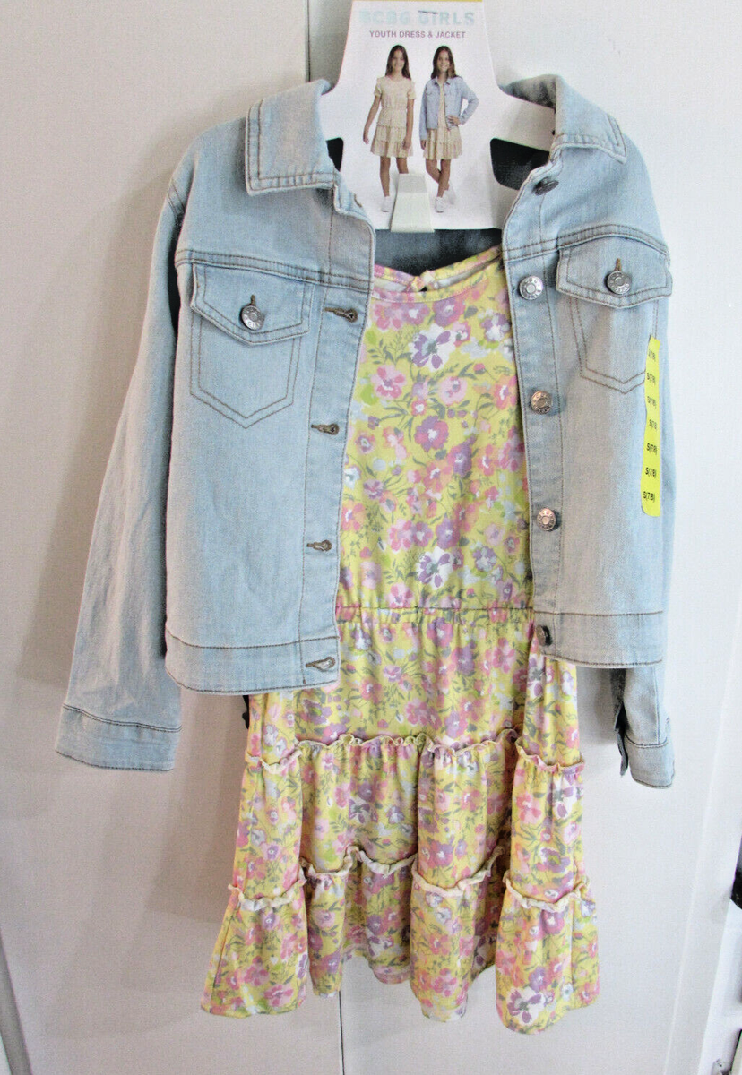 BCBG GIRLS Youth Dress and Jacket, Small 7/8, Yellow dress and
