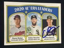 Chris Bassitt Signed 2021 Topps Heritage Card League Leaders Autographed Auto 92