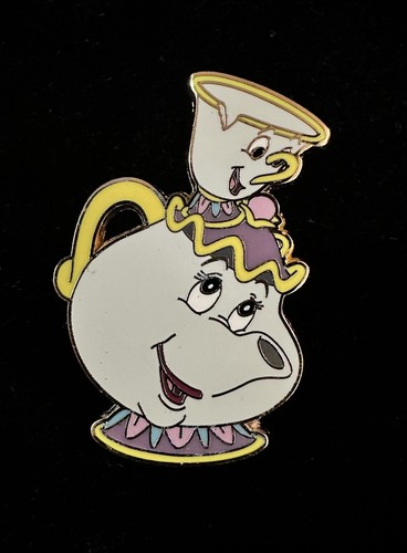 DISNEY DLP PARIS PIN MRS POTTS AND CHIP ON HEAD BEAUTY AND THE BEAST 120461