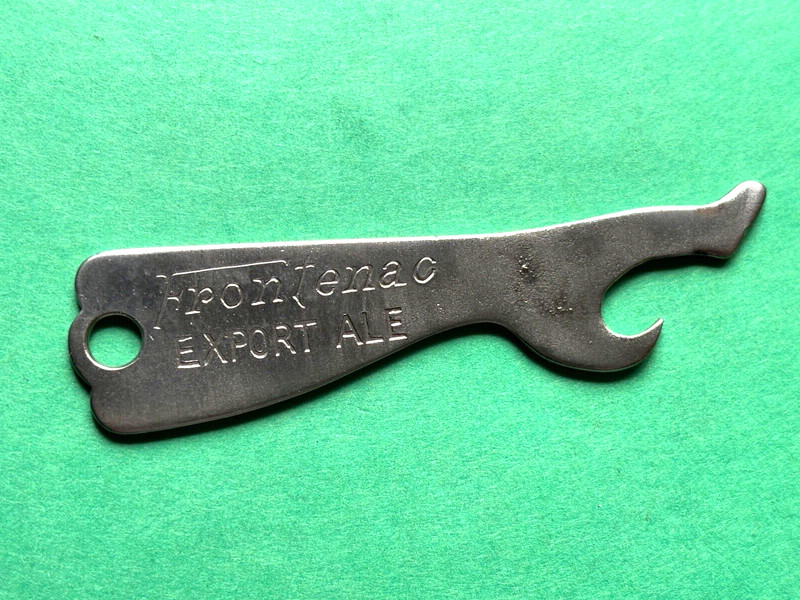 NICE PRE-PRO RARE VINTAGE FRONTENAC ALE FIGURAL BOOT BEER BOTTLE OPENER CANADA