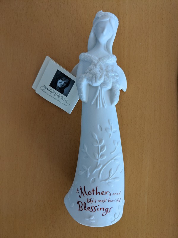The Hallmark Joanne Eschrich Collection White Porcelain Angel - Mother Blessings