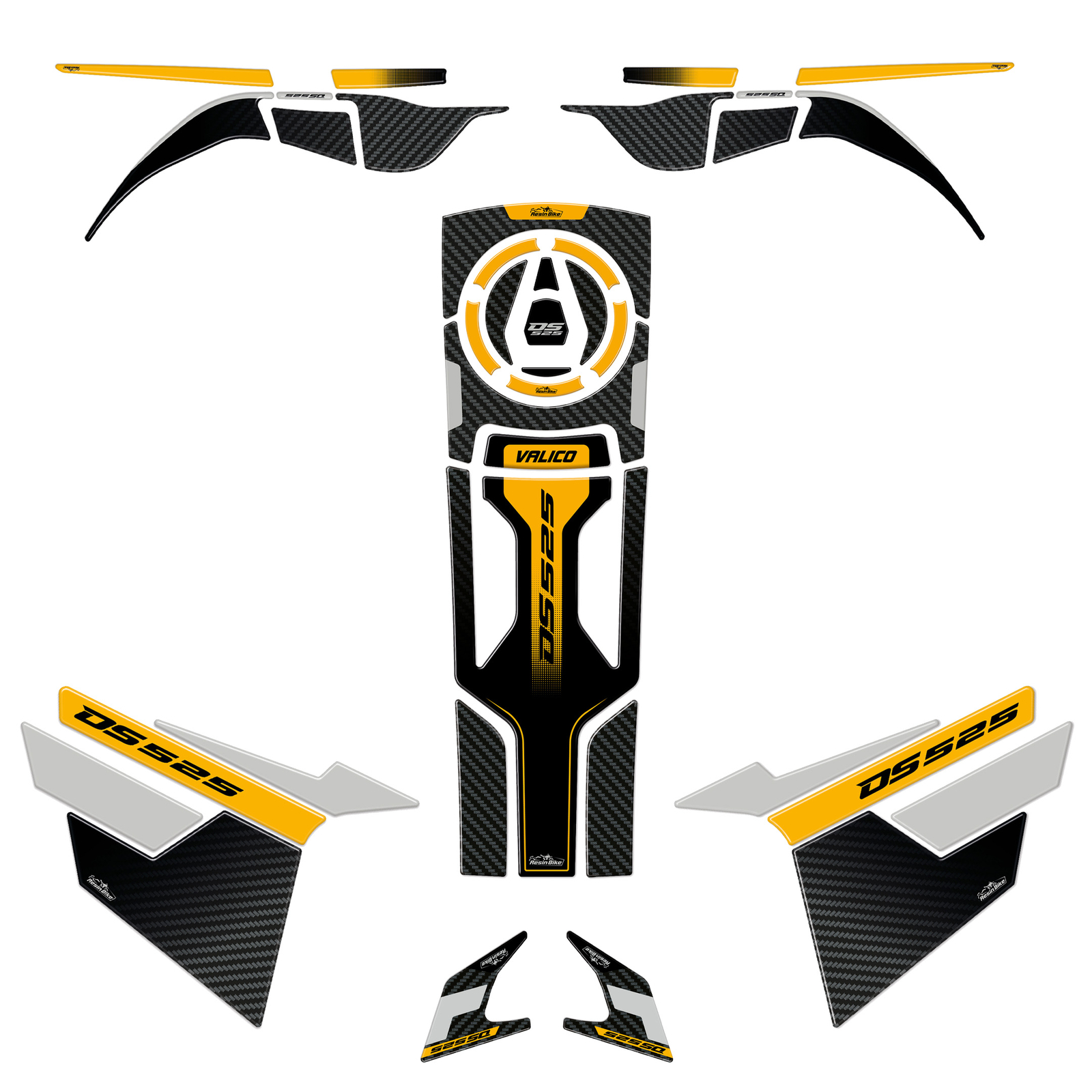 Kit Grafiche Adesivi 3d moto compatibili Voge Valico 525 DSX 2023 2024 Completo