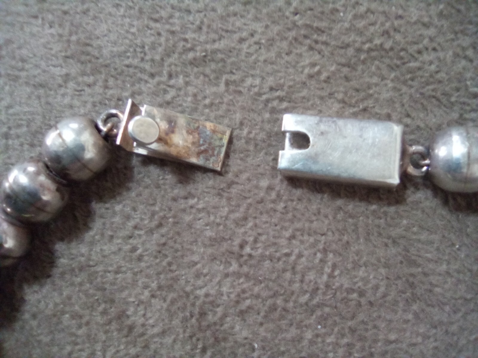 VINTAGE TAXCO MEXICO STERLING SILVER BEAD/BALL NECKLACE 20 inch 80