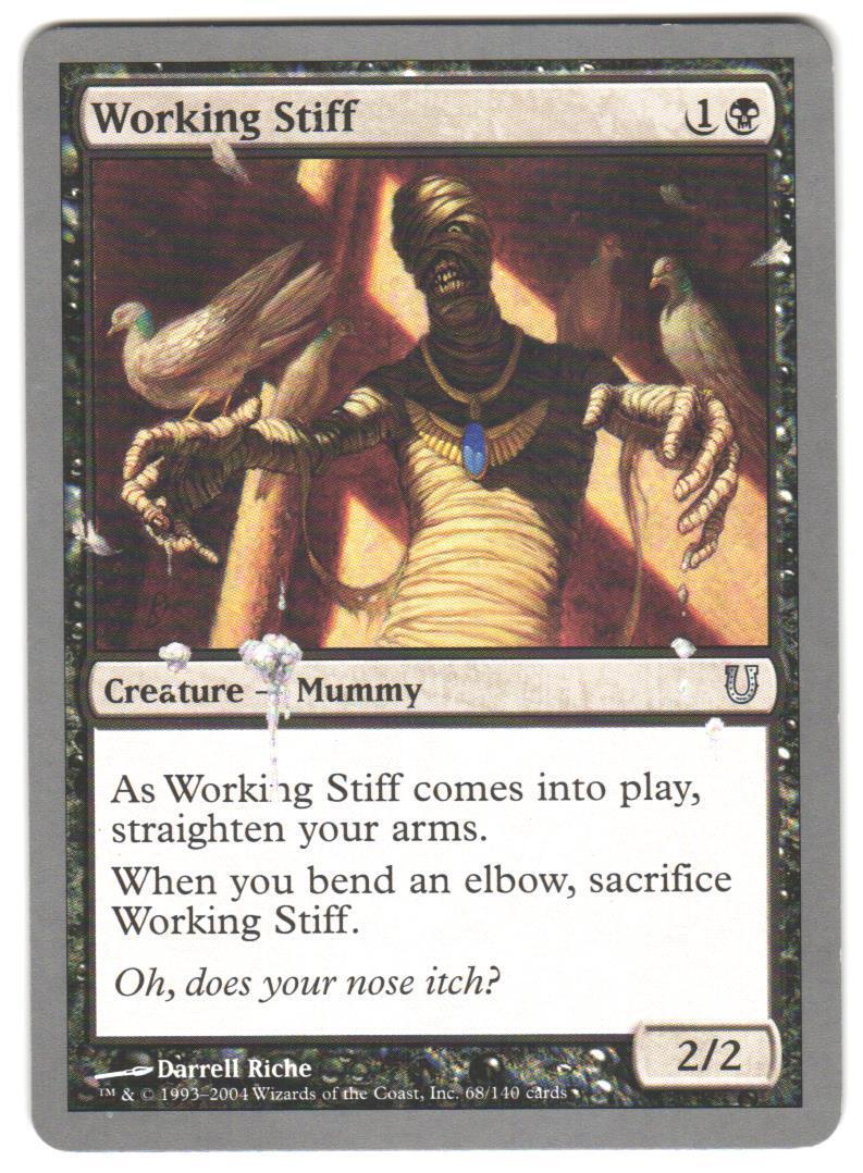 Magic_the_gathering Unhinged Working Stiff #68 2004,MTG,LP Uncommon