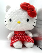 Hello Kitty Sanrio Valentine's Dress and Bow Plush 2017 14" x 10"