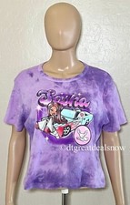 Bratz Sasha Cropped Top Tee Size XL Short Sleeve Tie Dye Purple