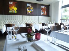 Tischdecke 160x160 cm weiß Damast Baumwolle Vollzwirn *Gastro-Qualität*