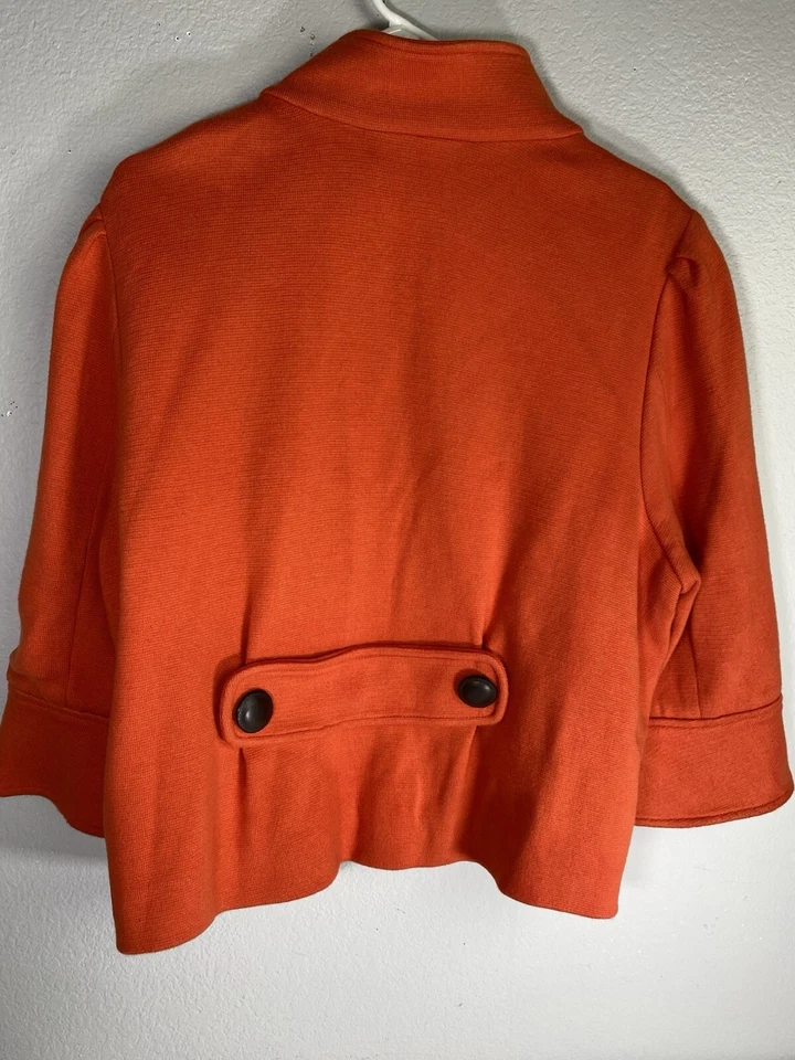 Abrigo chaqueta naranja Dialogue para mujer talla XL suéter tejido Foto 2 de 4