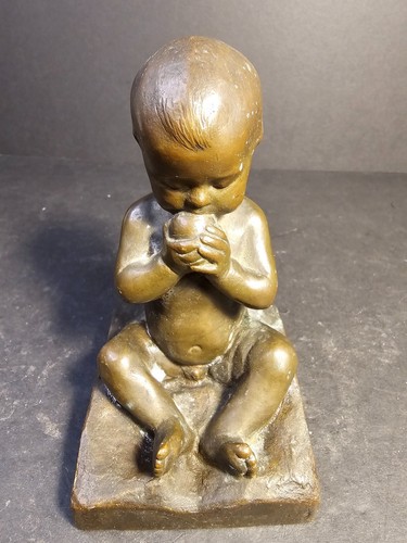 Bernardo Balestrieri Bronze Baby Sculpture 5.75 high - 第 1/11 張圖片