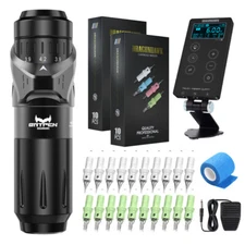 360 Degrees 7 Stroke Coreless Motor Wireless Rotary Tattoo Machine Pen Power Kit