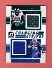 LeSEAN McCOY 2017 PANINI DONRUSS CHANGING STRIPES DUAL JERSEY # /80 EAGLES BILLS