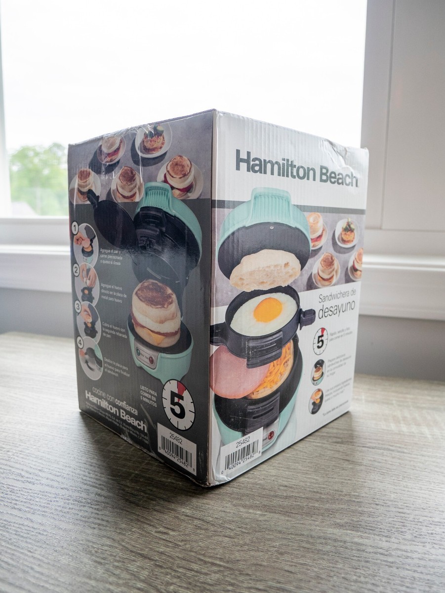 Hamilton Beach Breakfast Sandwich Maker with Egg Cooker Ring, Mini