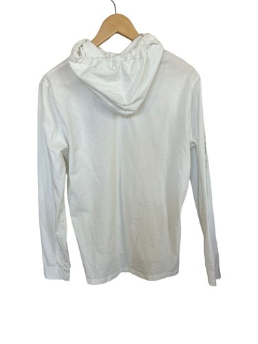 Ralph Lauren Blanco Big Pony Talla M Pullover Sudadera con Capucha Camiseta Logo Deletrear Rugby - Imagen 6 de 7