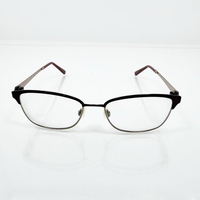 Flexon Gloria 505 54-17-135 Burgundy Half Rim Metal Eyeglass Frames Only