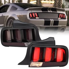 Smoked LED Tube Turn Signal Tail Brake Lights Lamps For Ford Mustang 2005-2009