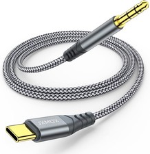 Adaptador USB C a Jack 35mm Audio Aux 4ft Tipo C a Auricular Auto Estereo Cable