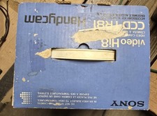 Sony Video Hi8 Handycam With Box Used CCD-TR81 Black No Battery Not Tested 1991