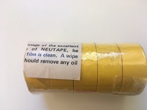 16mm Yellow Neumade Non-Perforated Splicing Tape for Editing Audio